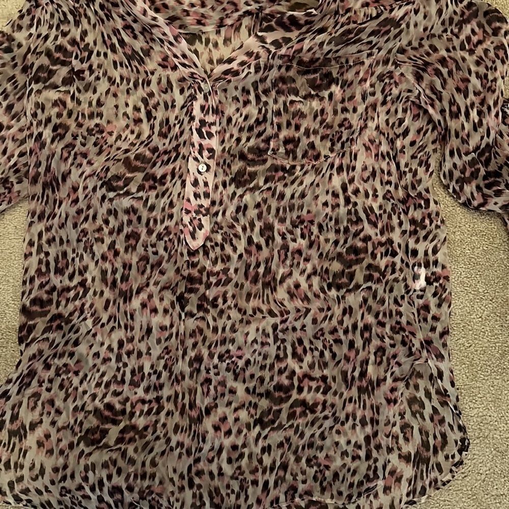Leopard Silk Tunic XS  - Picture 2 of 6